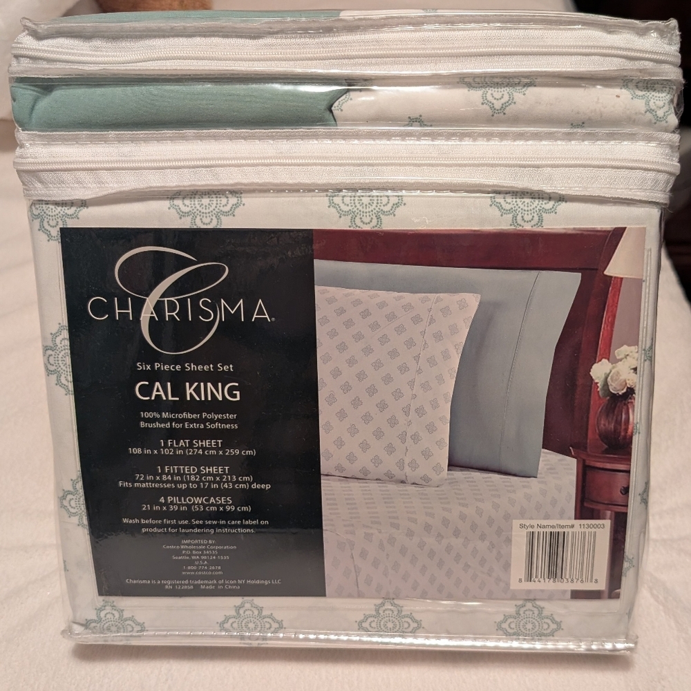 Charisma Cal King Six Piece Sheet Set - Picture 2 of 5